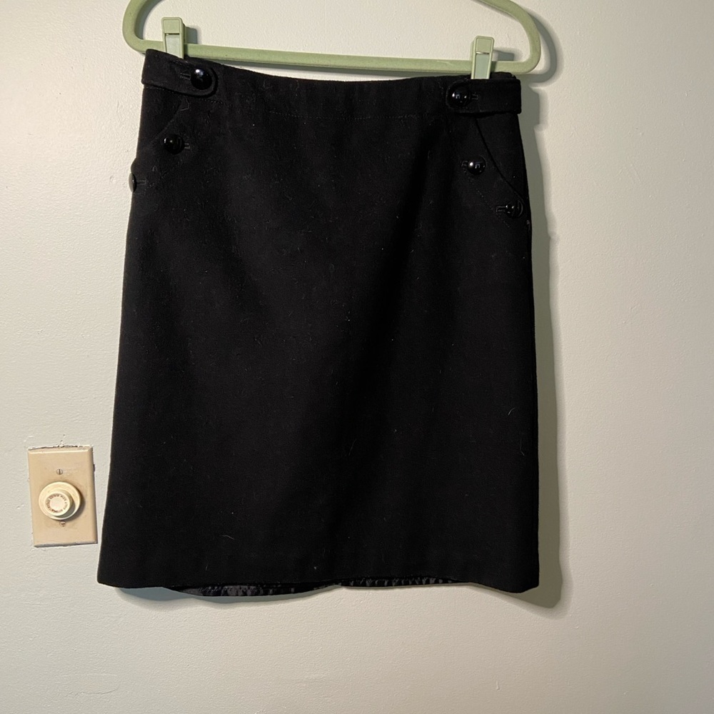 JCREW Black wool Pencil Skirt sz 6